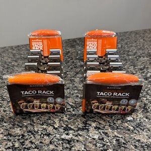 Blackstone Stainless Steel Taco Rack with silicone Orange Handle NEW